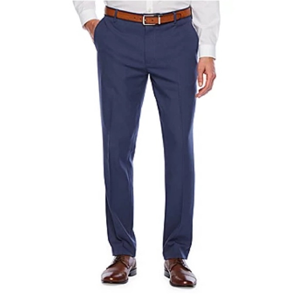 Van Heusen Traveler Slim Fit Mens Flat Front Pant